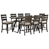 Coast2Coast Home Aspen Court 9-Piece Counter-Height Table and Chair Set