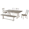 Coast2Coast Home Bar Harbor II 6-Piece Table and Chair Set with Bench
