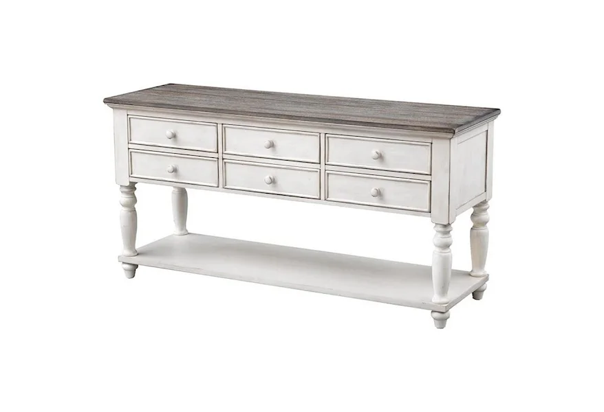 Bar Harbor II Bar Harbor II Six Drawer Console Table by C2C at Walker's Furniture