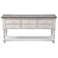 Farmhouse 6-Drawer Console Table