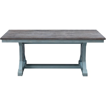 Farmhouse Rectangular Trestle Dining Table