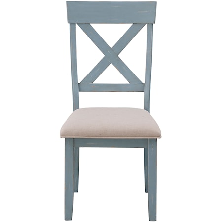 Farmhouse Dining Chair with Upholstered Seat