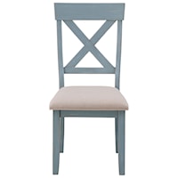 Farmhouse Dining Chair with Upholstered Seat