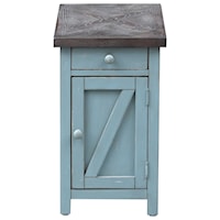 Farmhouse Chairside Accent Table