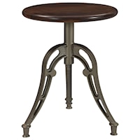 Industrial Round Adjustable Barstool