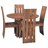 Rustic 5-Piece Table and Chair Set