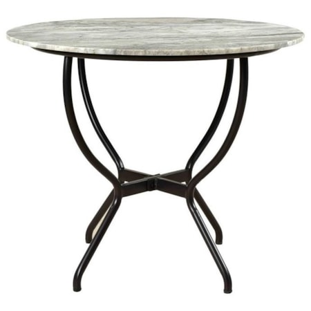 Round Dining Table with Marble Top