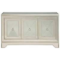 Transitional Glam 3-Door Credenza