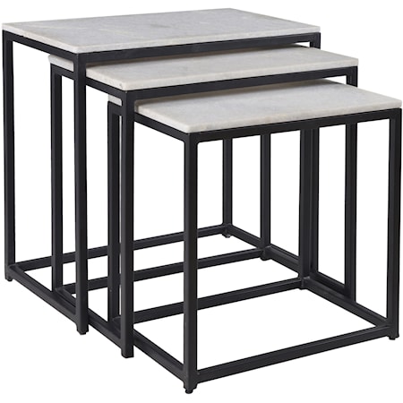 Transitional Set of 3 Nesting Tables