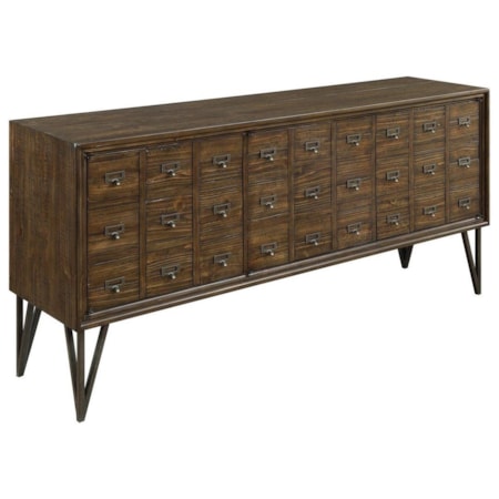 Mid-Century Modern Three Door Media Console