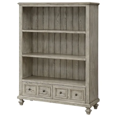 Transitional Two Drawer Bookcase