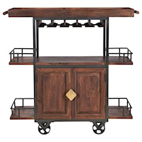 Industrial 2-Door Wine Trolley