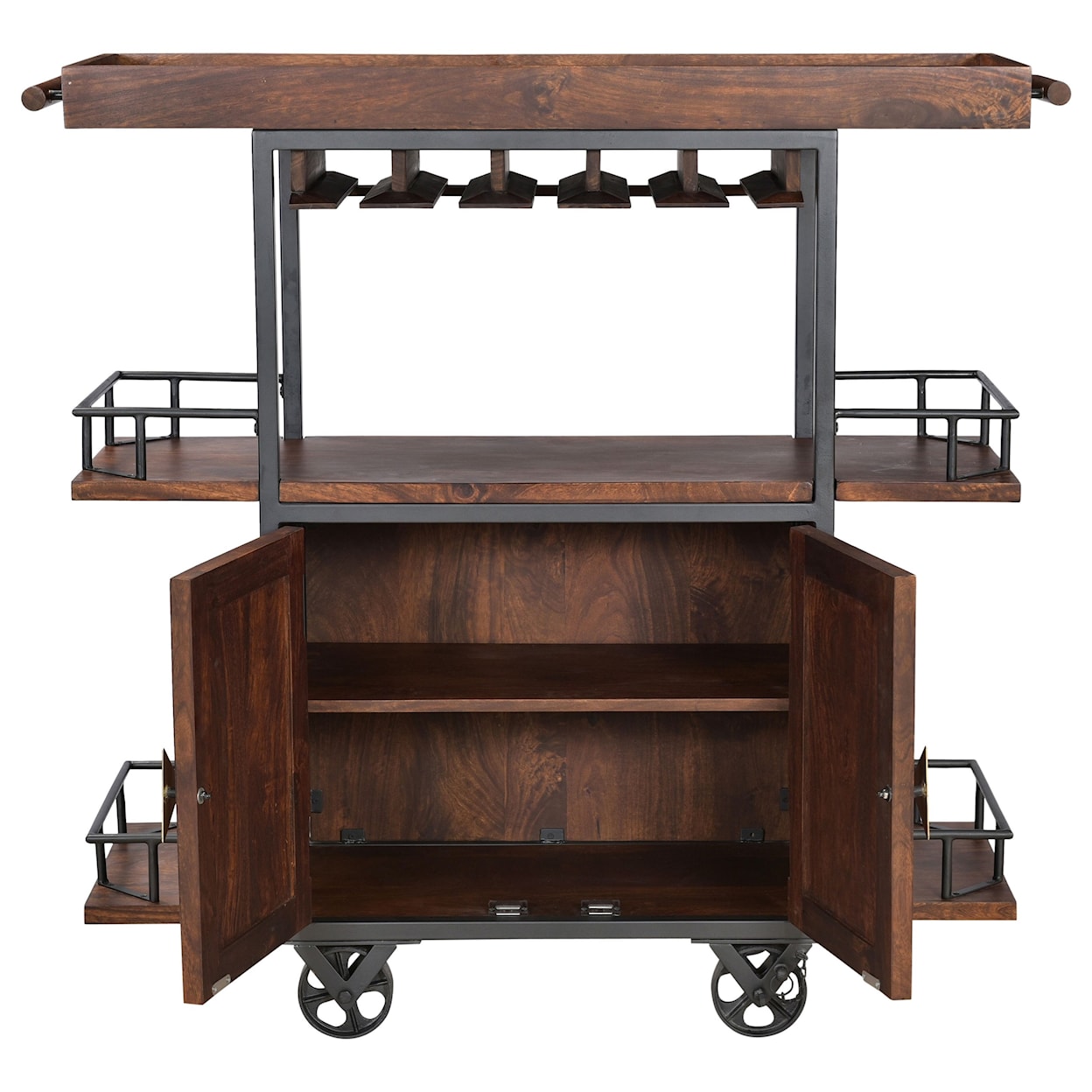 Coast2Coast Home Coast to Coast Accents 2-Door Wine Trolley