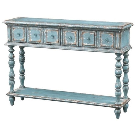 Vintage Style Two-Drawer Console Table