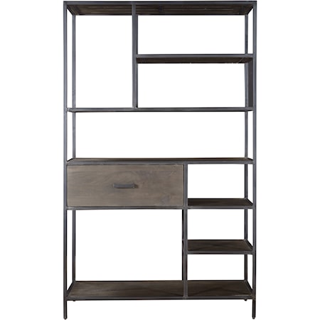 Contemporary 1-Drawer Bookcase