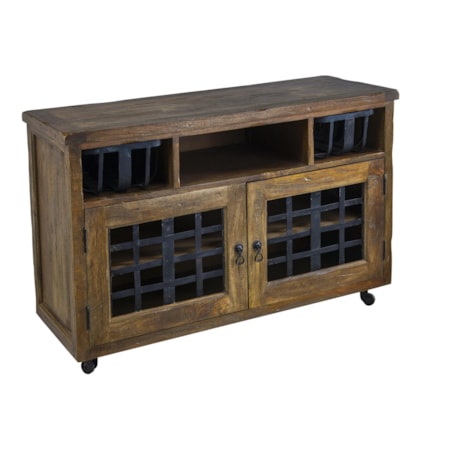 Two Door Cabinet w / Two Baskets