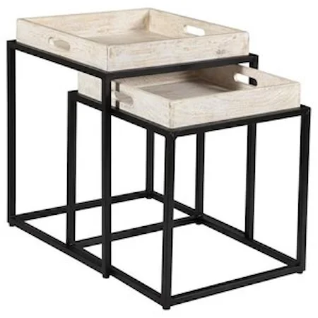 Set of Two Contemporary Nesting Tables