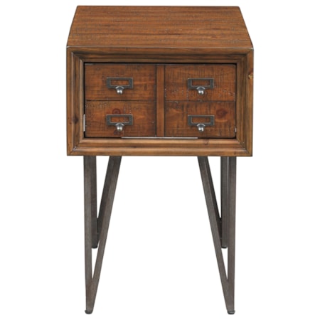 Relaxed Vintage One Drawer Chairside Table