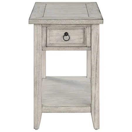 Transitional 1-Drawer Chairside Table