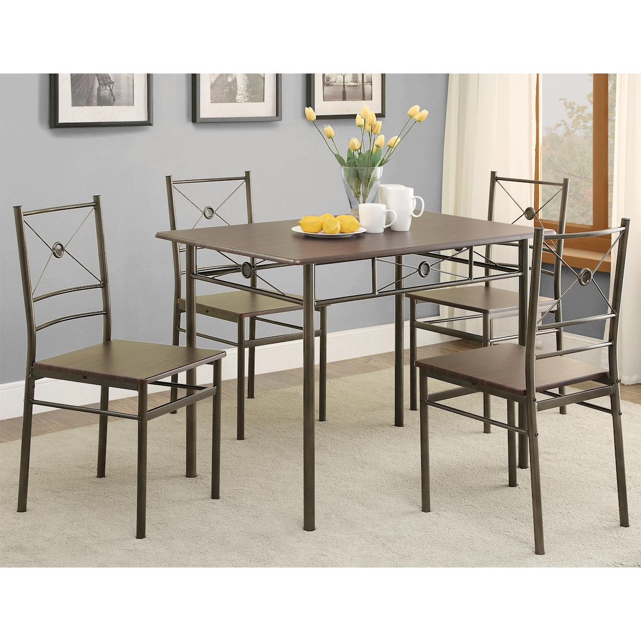 Coaster Bronze BRONZE 5 PC DINETTE SET |