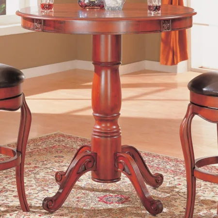Bar Table with Traditional Pedestal Base