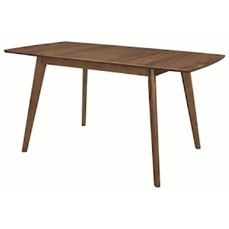 Mid-Century Modern Dining Table with Butterfly Leaf