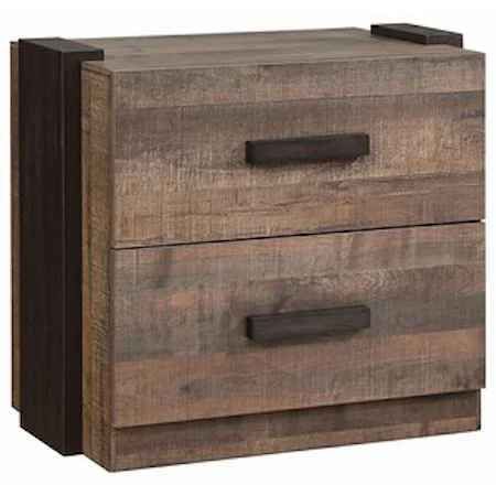 Contemporary Night Stand with Felt-Lined Top Drawer