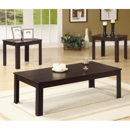 Casual Three Piece Occasional Table Set