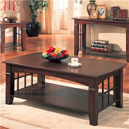 Rectangular Coffee Table with Shelf