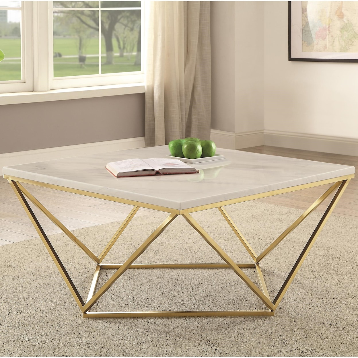 Coaster 700846 700846 Contemporary Faux Marble Coffee Table | A1 ...