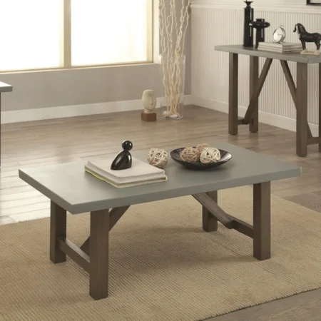 Coffee Table with Concrete Top