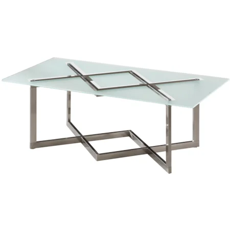 Coffee Table with Frosted Glass Top