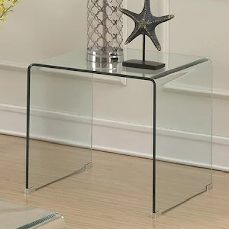 Clear Acrylic End Table