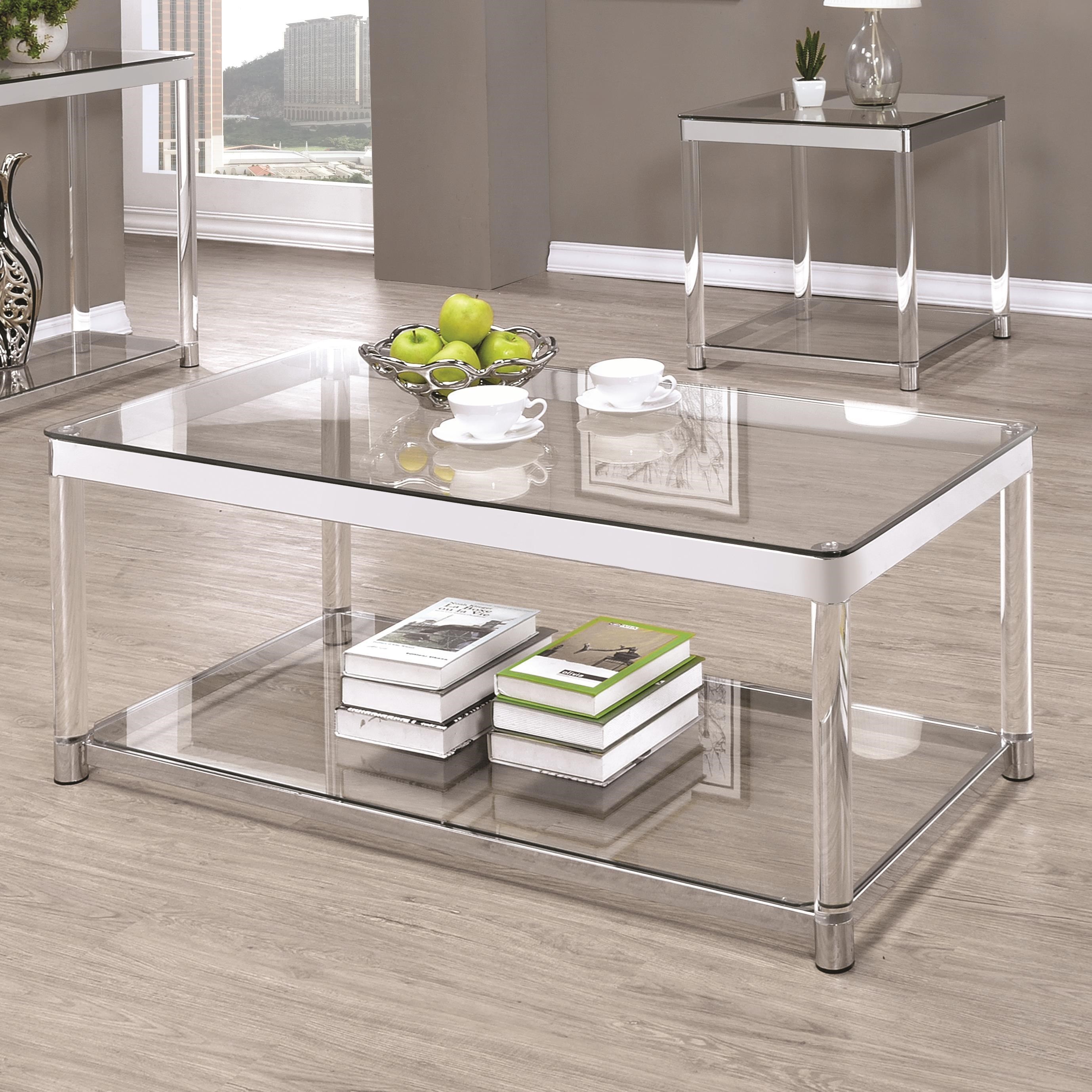 Acrylic legs sale coffee table