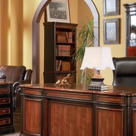 Open Bookcase with Lower Cabinet Doors