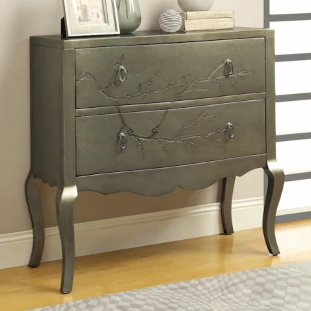 2 Drawer Cherry Blossom Tree Cabinet with Cabriole Legs