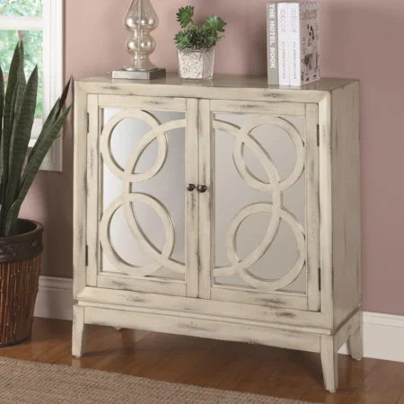 Mirrored Front Accent Cabinet