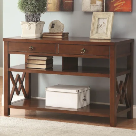 Console Table w/ Shevles