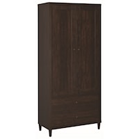 Brown Tall Accent Cabinet with Doors