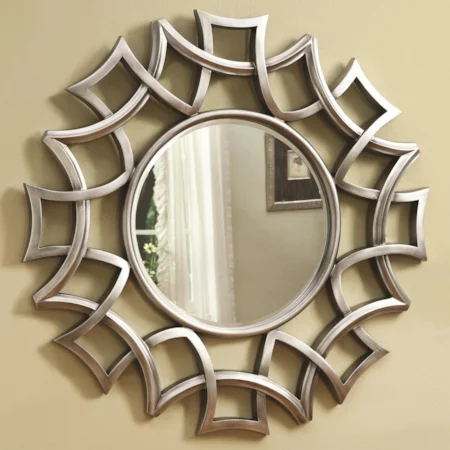 Starburst Accent Mirror in Silver Finish