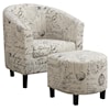 Coaster Accent Seating Accent Chair and Ottoman