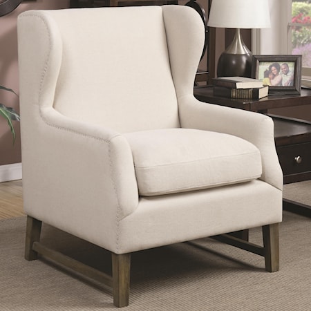 Accent Chair with Wing Back Design