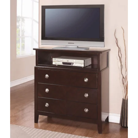 Media Chest with Compartment & 3 Drawers