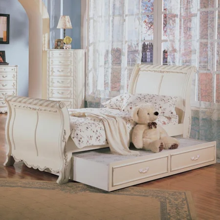 Twin Sleigh Bed with Trundle