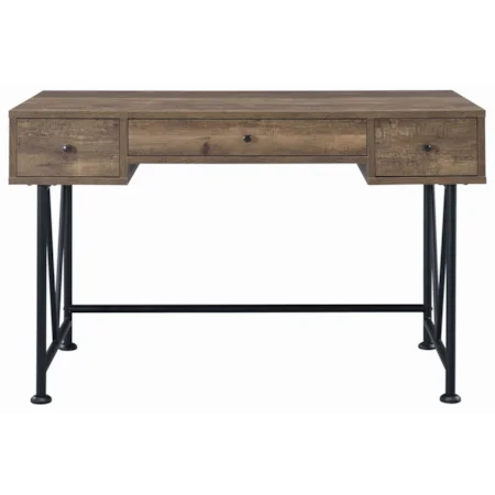Contemporary Writing Desk with Metal Legs