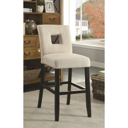 Counter Height Chair with Square Cutout in Seat Back