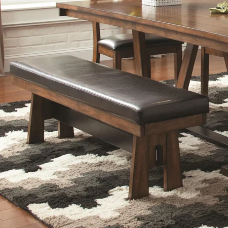 Dining Bench with Upholstered Seat