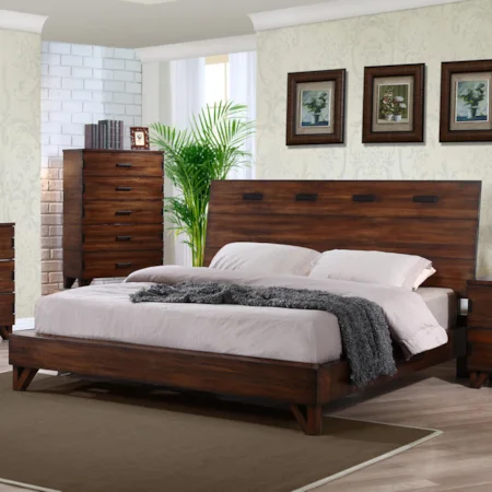 Contemporary Platform California King Bed