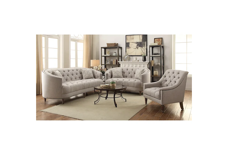 Avonlea Stationary Living Room Group by Coaster at Z & R Furniture