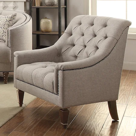 Upholstered Chair with Heavy Tufting